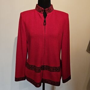 Vintage St John Evening Red Holiday Jacket